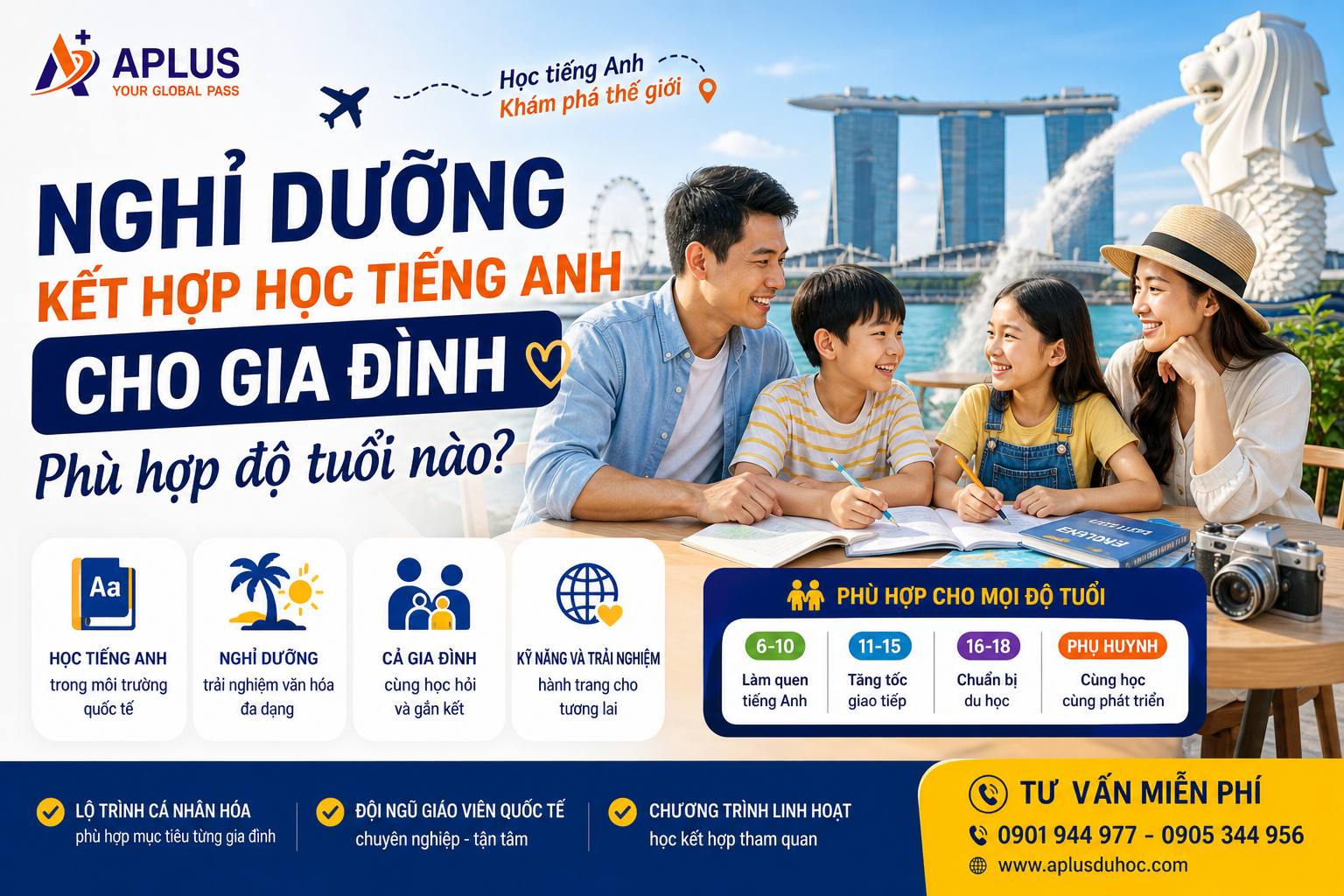 nghỉ dưỡng kết hợp học tiếng Anh cho cả gia đình