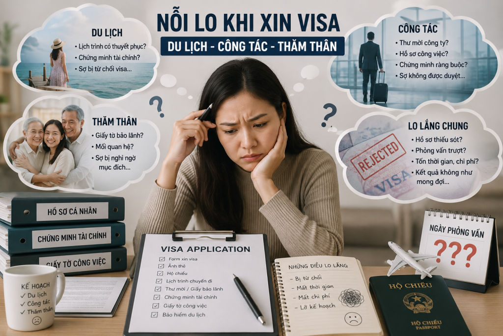 nỗi lo khi xin visa