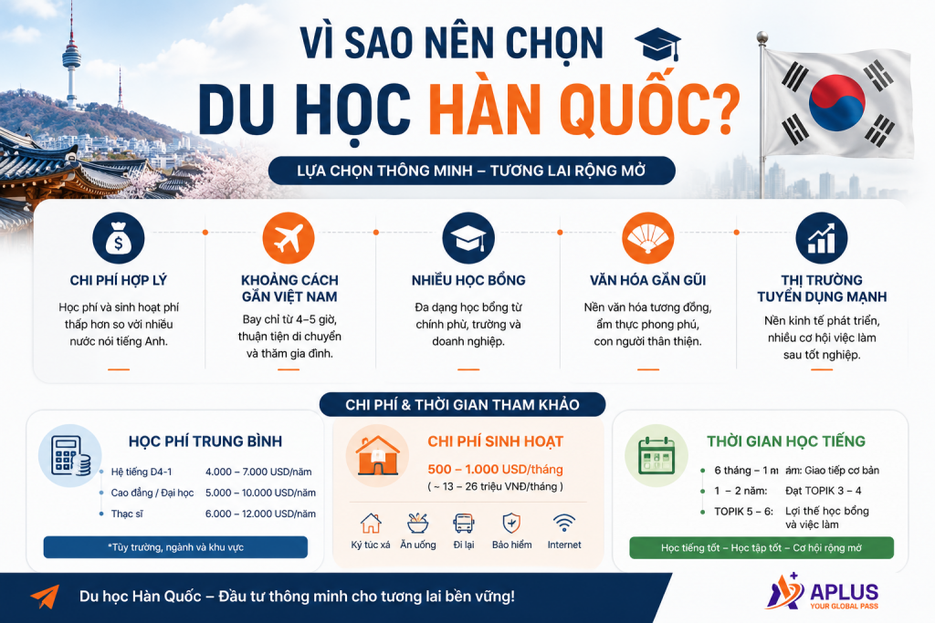 vì sao nên chọn du học Hàn Quốc