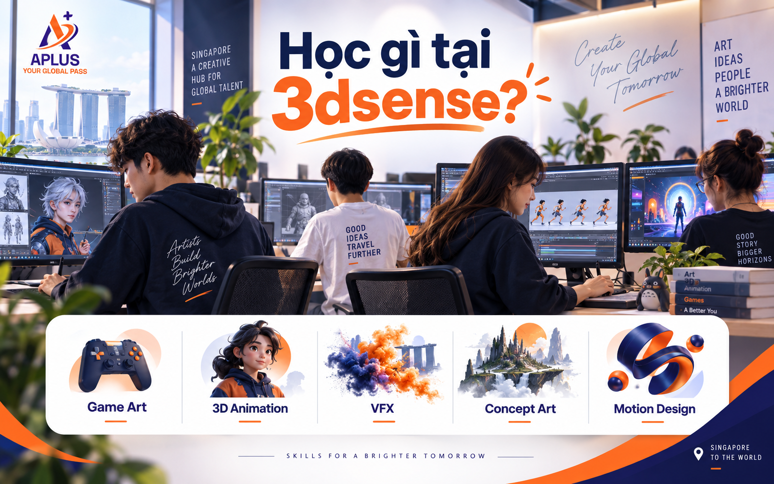 Các chương trình đào tạo tại 3dsense Media School Singapore