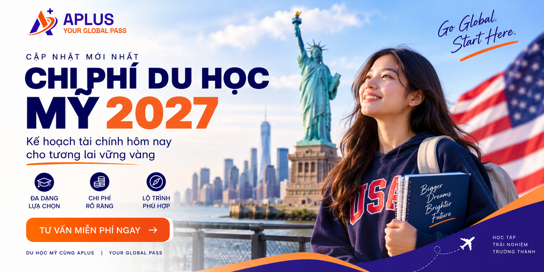 Chi phí du học Mỹ 2027 và kế hoạch ngân sách dành cho học sinh Việt Nam