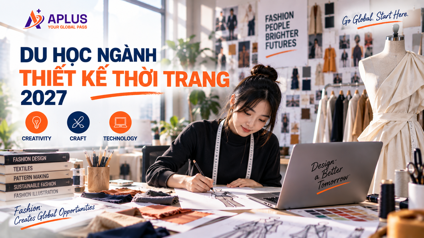 du học ngành thiết kế thời trang 2027 dành cho học sinh yêu sáng tạo và thời trang