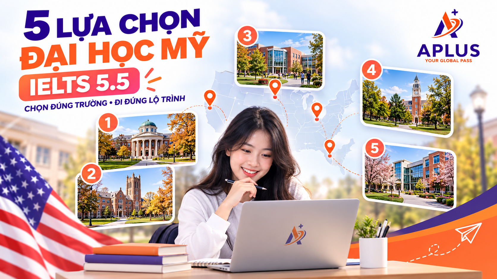 5 trường đại học Mỹ chấp nhận IELTS 5.5