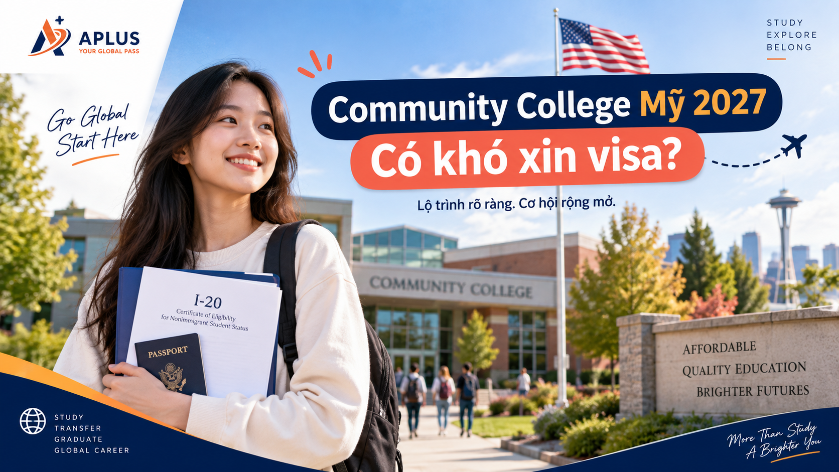 Community College Mỹ 2027 có khó xin visa F-1 không