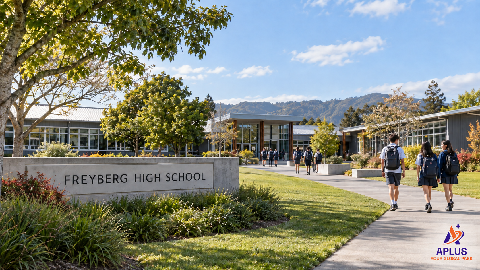 Freyberg High School New Zealand - khuôn viên trường THPT tại Palmerston North