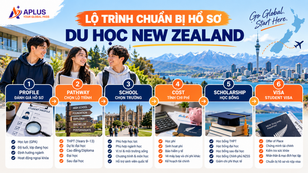 Lộ trình chuẩn bị hồ sơ du học New Zealand