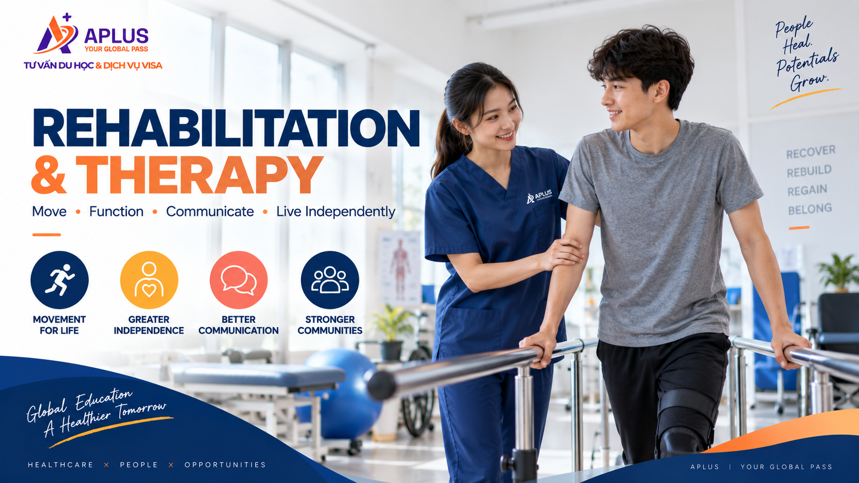 Ngành Rehabilitation & Therapy phục hồi chức năng và trị liệu
