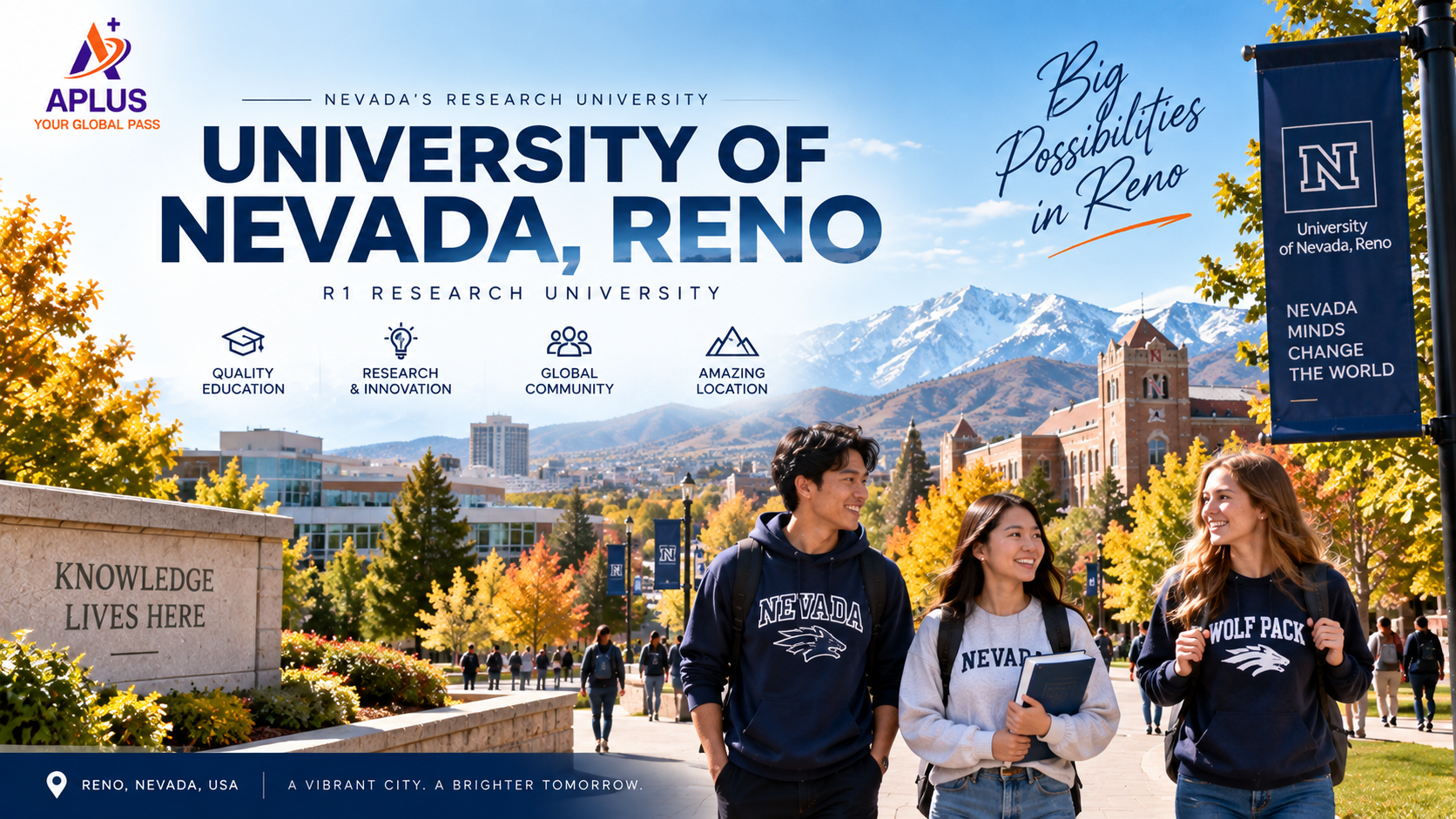 University of Nevada Reno đại học R1 tại Nevada Mỹ