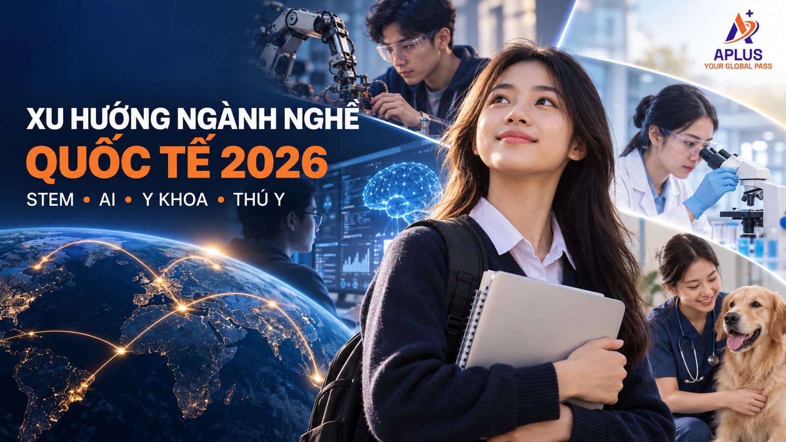 Xu hướng ngành nghề quốc tế 2026 gồm STEM AI Y khoa và Thú y