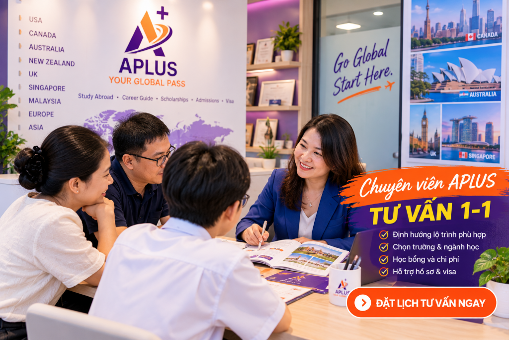 APLUS Du Học tư vấn hồ sơ du học Mỹ Governors State University cho học sinh tại văn phòng Đà Nẵng