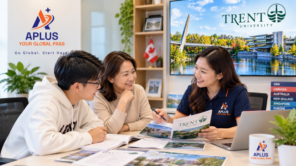 Chuyên viên APLUS Du Học tư vấn hồ sơ du học và học bổng Trent University cho học sinh Việt Nam